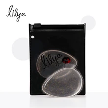 Макияж затяжки белый прозрачный кремнезема косметическая пудра Губка косметический спонж 2 шт. в 1 компл. розовый Силиконовый Puff Лидер продаж