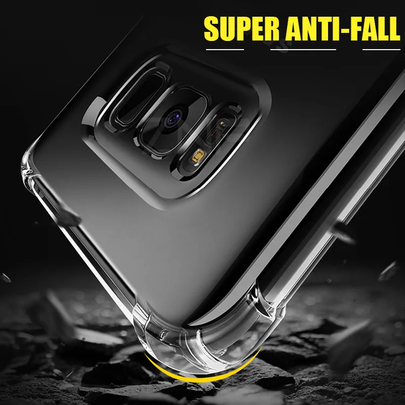 ZNP Luxury Anti-knock Silicone Case For Samsung S8 S9 Plus Transparent Back Cover Case For Samsung S7 Edge Note 8 9 Phone Case