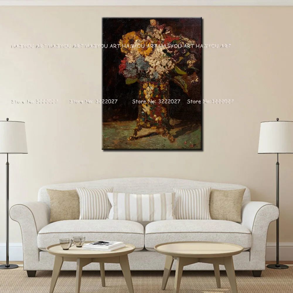 100-Handpainted-Vincent-Van-Gogh-Impressionist-Flower-Oil-Painting-On-Canvas-Wall-Art-Reproduction-Of-Master