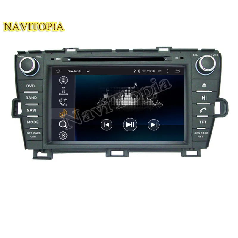 Top Ectwodvd Octa Core/Quad Core 4G/2G Android 9.0 Car Multimedia DVD Player for Toyota PRIUS right driving 2009- Radio+GPS 8