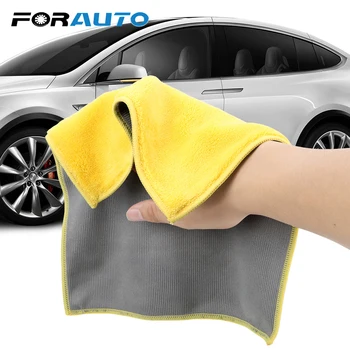 

FORAUTO Car Wash Towel Cleaning Tool Clean Cloth Drying Towel 25*30cm Coral Velvet Microfiber Double-sided Super Absorbent