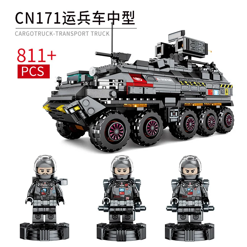 

811pcs Children's building blocks toy Earth wandering Compatible Legoing technic city Medium transport vehicle figures Bricks