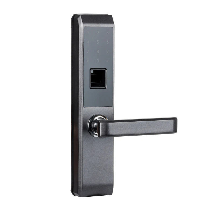 LACHCO 2019 Biometric Fingerprint Electronic Smart Door Lock Code CardTouch Screen Digital Password Lock Key for home Ak18A3F