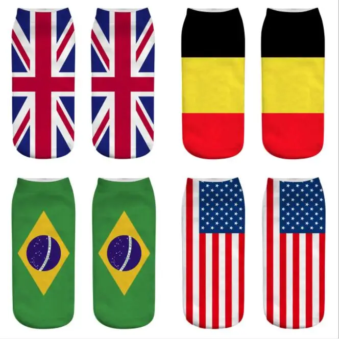 wholesale-free shipping New 3d flag printed socks | Женская одежда