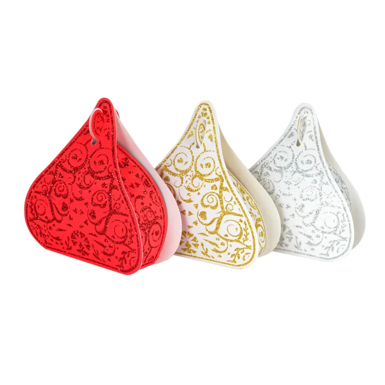 

100pcs colorful heart laser cut wedding favours gift box Free shippment