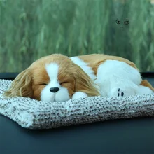 Украшение автомобиля, плюшевая имитация, милая Спящая собака, щенок, приборная панель, украшение автомобиля, интерьер, домашний декор, аксессуары, подарки, кукла