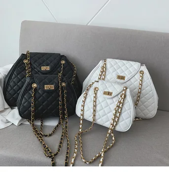 

Luxury Brand Handbag New Quality PU Leather Women's Designer Handbag Classic Lattice Chain Large Shoulder Messenger Bags