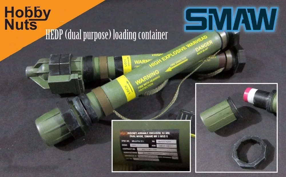 1/6 Оружейная модель зеленого SMAW MK153 ракетная установка для 1" экшн-аксессуары для корректировки фигуры