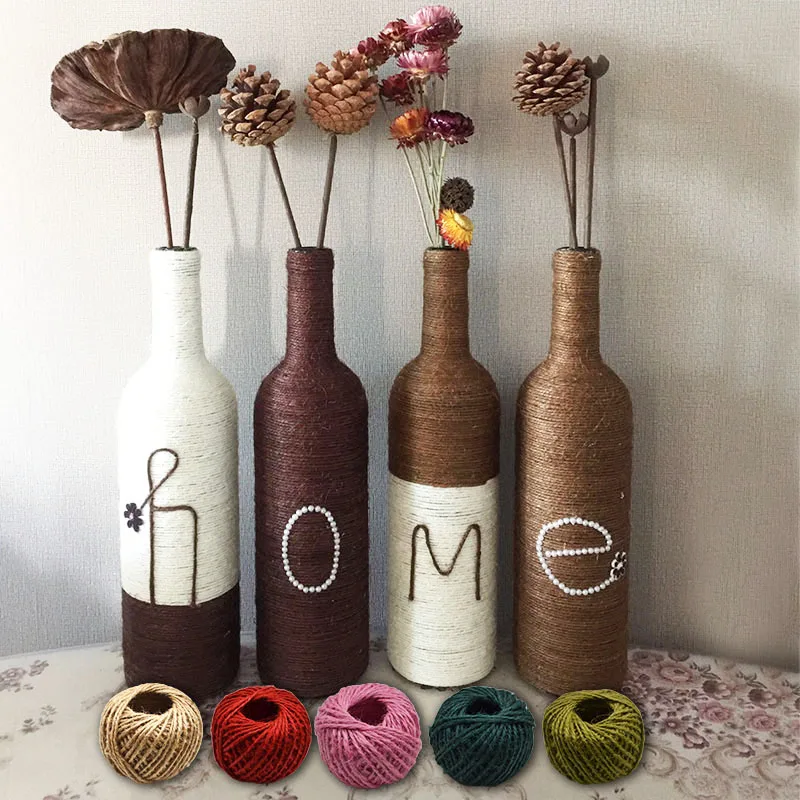30m/roll Natural Jute Hemp Rope DIY Craft Home Wedding Decoration Twine String Cord Shank Scrapbooking Florists Craft Decor