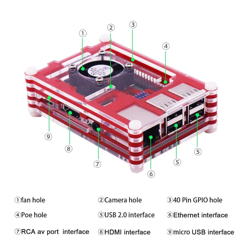 Raspberry Pi 3 Чехол/радиатор/вентилятор/кабель для Raspberry Pi 3 Model B Корпус радиатора/охлаждающий вентилятор для корпус для Raspberry Pi с вентилятором