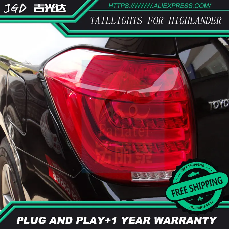 Car Styling tail lights for Toyota Highlander 2012 LED Tail Lamp rear trunk lamp cover drl+signal+brake+reverse Car Styling tail lights for Toyota Highlander 2012 LED Tail Lamp rear trunk lamp cover drl+signal+brake+reverse