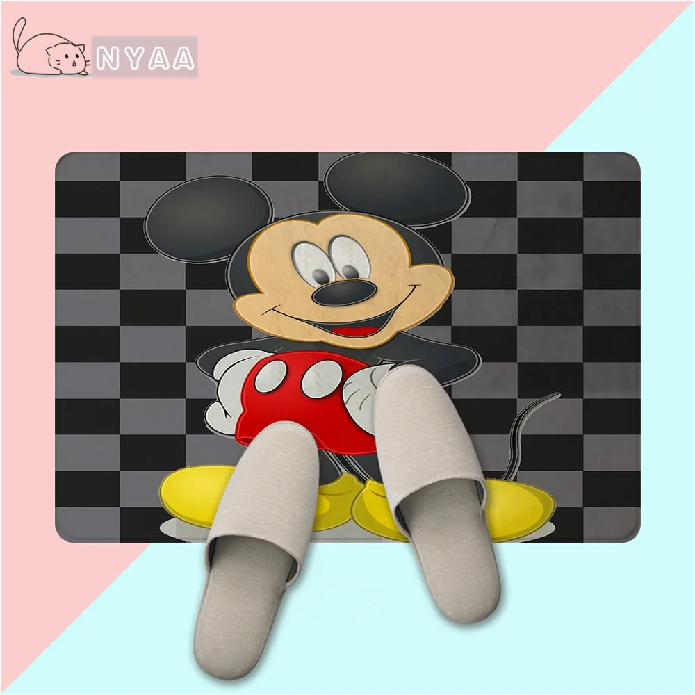 

Nyaa Mickey Mouse Floor Various Cartoon Types Floor Mat Anti-slip Carpet Home Decor For Kitchen Bedroom Bathroom