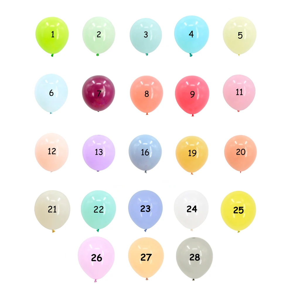 Macaron Random mix 1" 100 шт macarons воздушный шар День Рождения декоративные шары сладкие вечерние 1 год пол macarons цвет Свадебный Шар АРКА - Цвет: Macaron Random mix