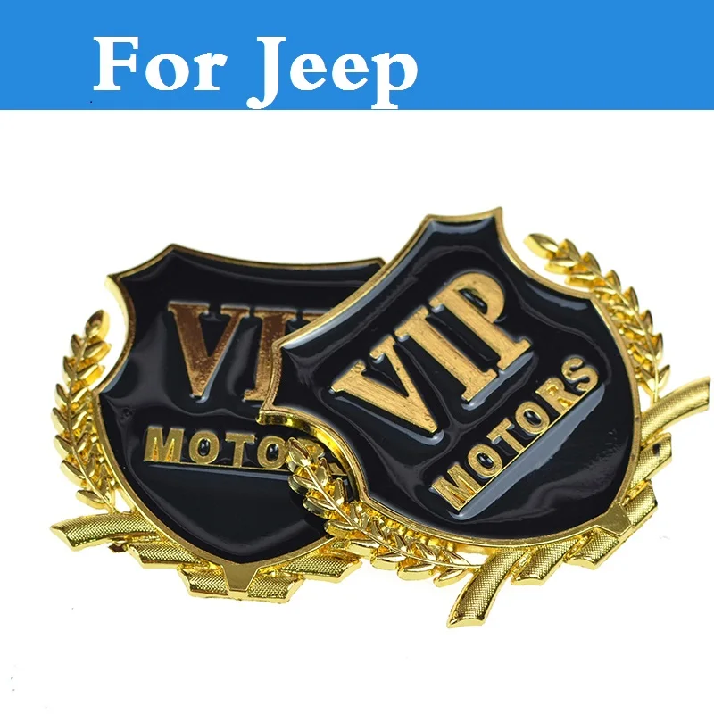 

2017 2 colors Car Body Side Vip Metal Emblem Badge Decal Sticker For Jeep Cherokee Compass Grand Cherokee Grand Cherokee SRT8