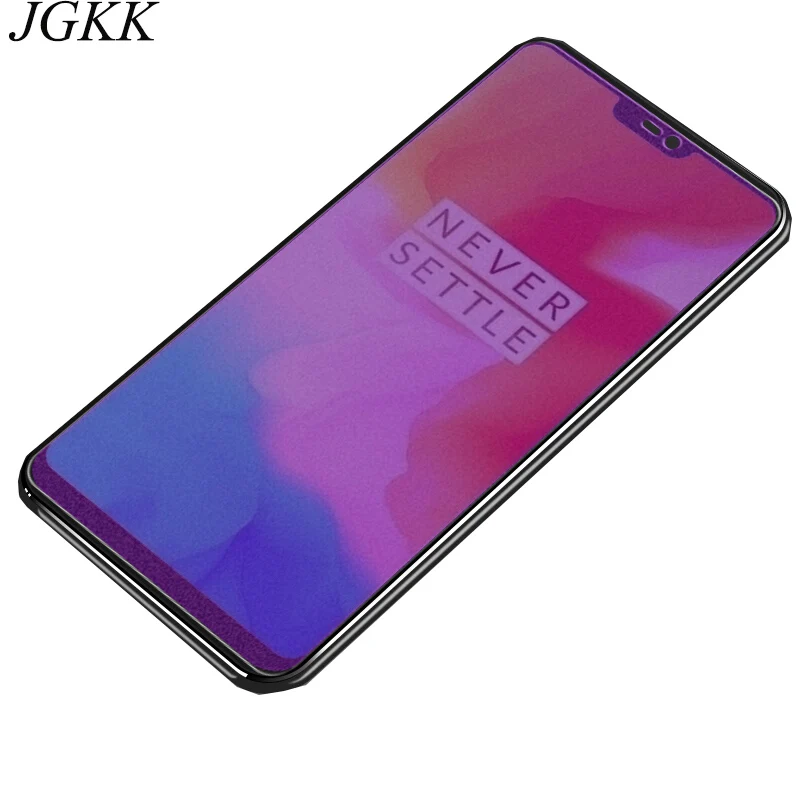 

JGKK For OnePlus 6 6T 5 5T Anti Blue Frosted Tempered Glass Screen Protector For One Plus 6T 5T Scratch Proof Protective Film