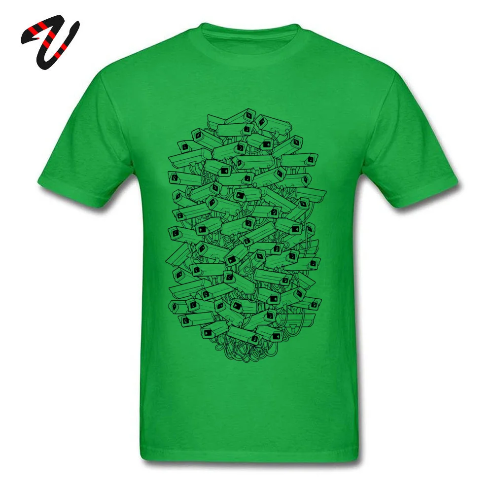 Surveillance Frenzy Rife Summer Tops Tees Crewneck Summer Autumn Pure Cotton Short Sleeve T Shirts for Men Design T-shirts Surveillance Frenzy 12318 green