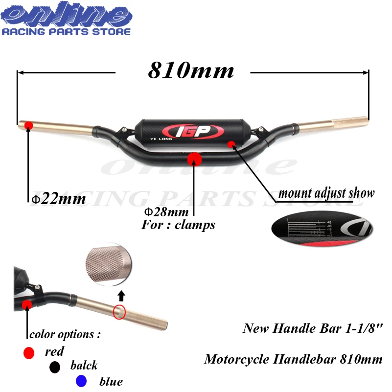 Motorcycle Handlebar 810mm Motorcycle Dirt Bike Handle Bar Pit