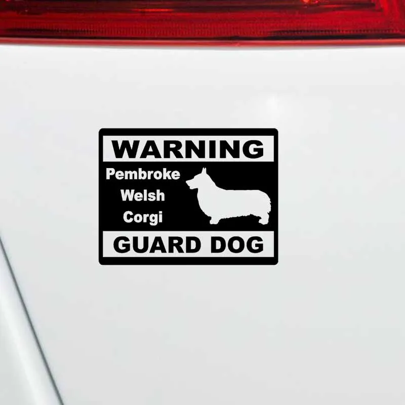 YJZT 15 см * 11 4 Pembroke Welsh Corgi Guard Dog Предупреждение Car наклейка черный/серебристый C2 3210|car