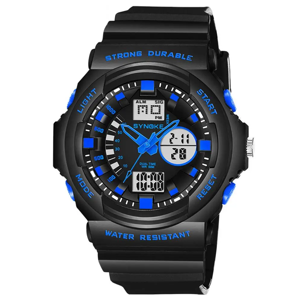 

Fashion Men Sports Hiking Round Dial Waterproof Display Digital Wrist Watch