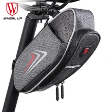 WHEEL UP Bicycle Saddle Bag With Water Bottle Pocket Waterproof MTB Bike Rear Bags Cycling Rear Seat Tail Bag Bike Accessories