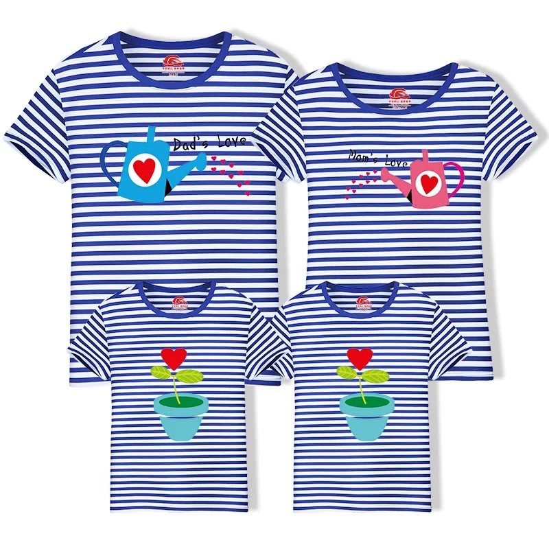 Одинаковая одежда для семьи 1 предмет; летняя футболка с короткими рукавами для всей семьи; одежда для мамы, дочки, папы и сына