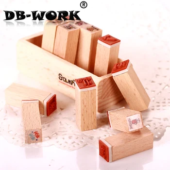 

DIY Stamp A set of stamps has 12 small stamp Cute diary seal Free shiping