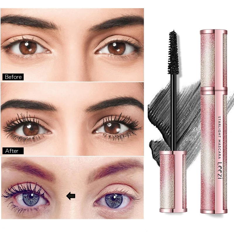 4D Star Lash Mascara Waterproof Long Lasting For Eyelash Lengthening Black Thick Eye Lashes