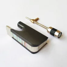 Расширенный Уровень Ник-серебряный установленный Ebony Лягушка для 4/4 альт лук EB042