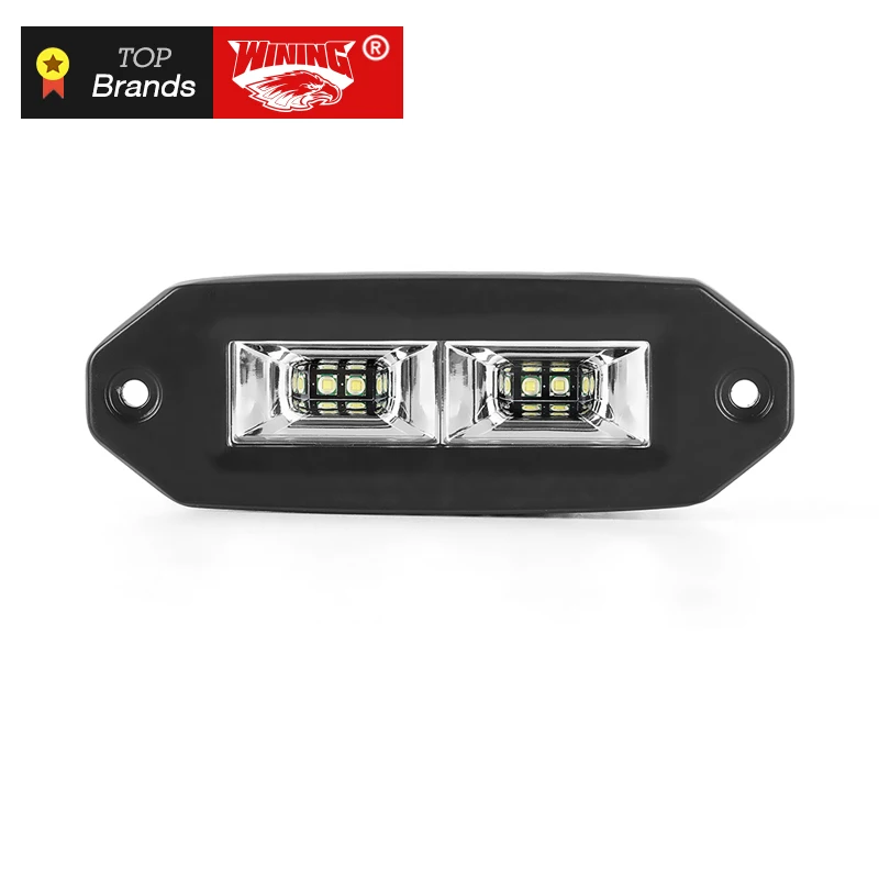 

WINING Flush Mount 12V 40W Flood LED Work Light Bar Off Road Backup Driving Lights Fog Lamp for Bumper Boat