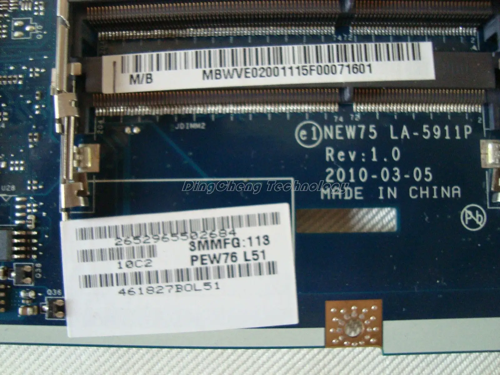 HOLYTIME اللوحة لابتوب أيسر أسباير 5552G 5551G NEW75 LA-5911P MB. WVE02.001 MBWM602001 DDR3 HD6470M GPU