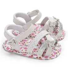 Мягкие Летние сандалии для девочек; детская обувь для новорожденных
