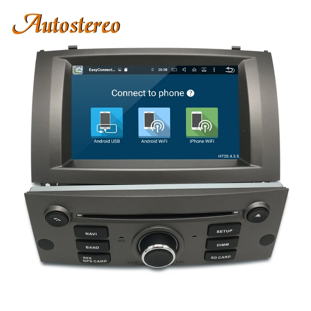 Discount Android 9.0 Car DVD Player GPS Navigation For Peugeot 407 2004-2010 Head unit multimedia player radio tape recorder auto stereo 2