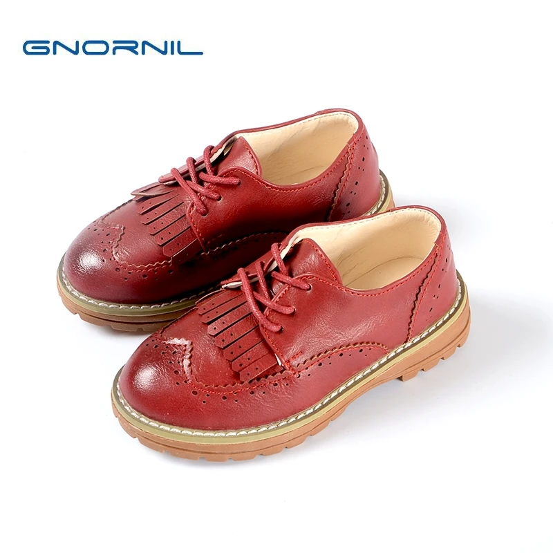 

2018 Retro Children Shoes Girls Shoes Princess Fashion Lace Up Matt PU Leather Shoes Vintage Casual Oxfords Kids Shoes Boy Flats