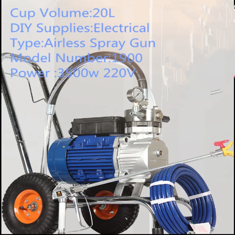 

High pressure 1900 High Power High Pressure Airless Spraying Machine Latex Paint Waterproof Spraying High quality