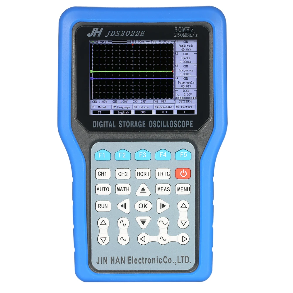 

EU Plug Digital Oscilloscope With Power Adapter Signal Generator Function Probe 500MSa/s 4.3in TFT LCD Display Scope Meter