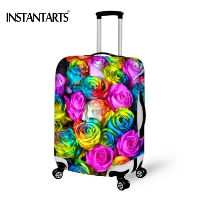 CA4873 INSTANTARTS 3D цветок Роза Печать багажа Защитные чехлы для 18 ''-30'' тележки случае Толстый эластичный водонепроницаемый пылезащитный дождевик - Цвет: CA4873