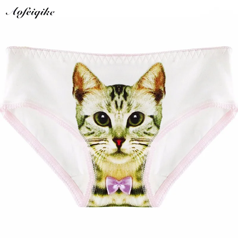 New Hot Sexy Women 's Underwear Cotton Plus Size Underwear Briefs 3D