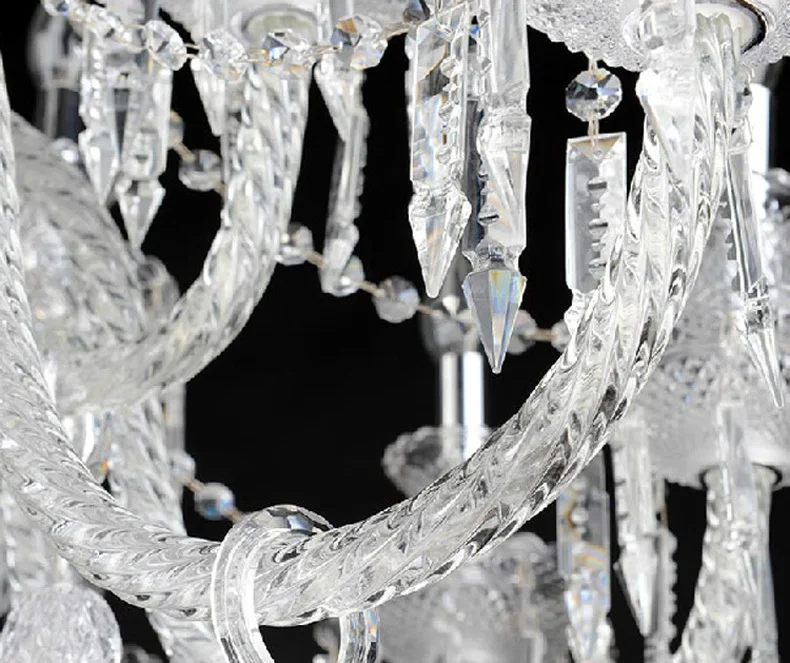 Большая люстра для церковного зала led lustre cristal современный 44 шт. хрустальная