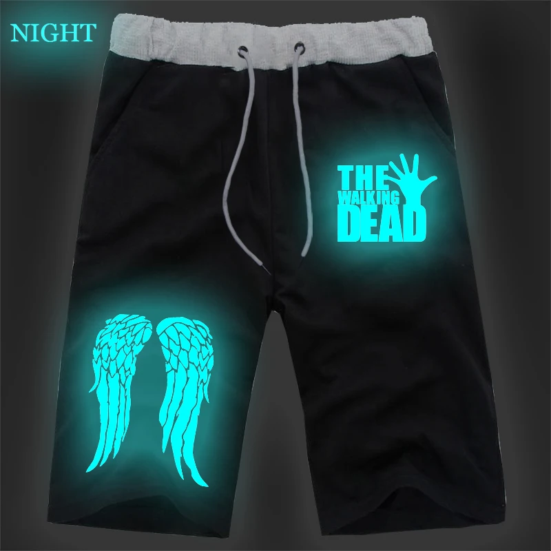 The Walking Dead светящиеся спортивные дышащие штаны студенческие хлопковые спортивные короткие штаны бегущие Короткие штаны для фитнеса повседневные брюки