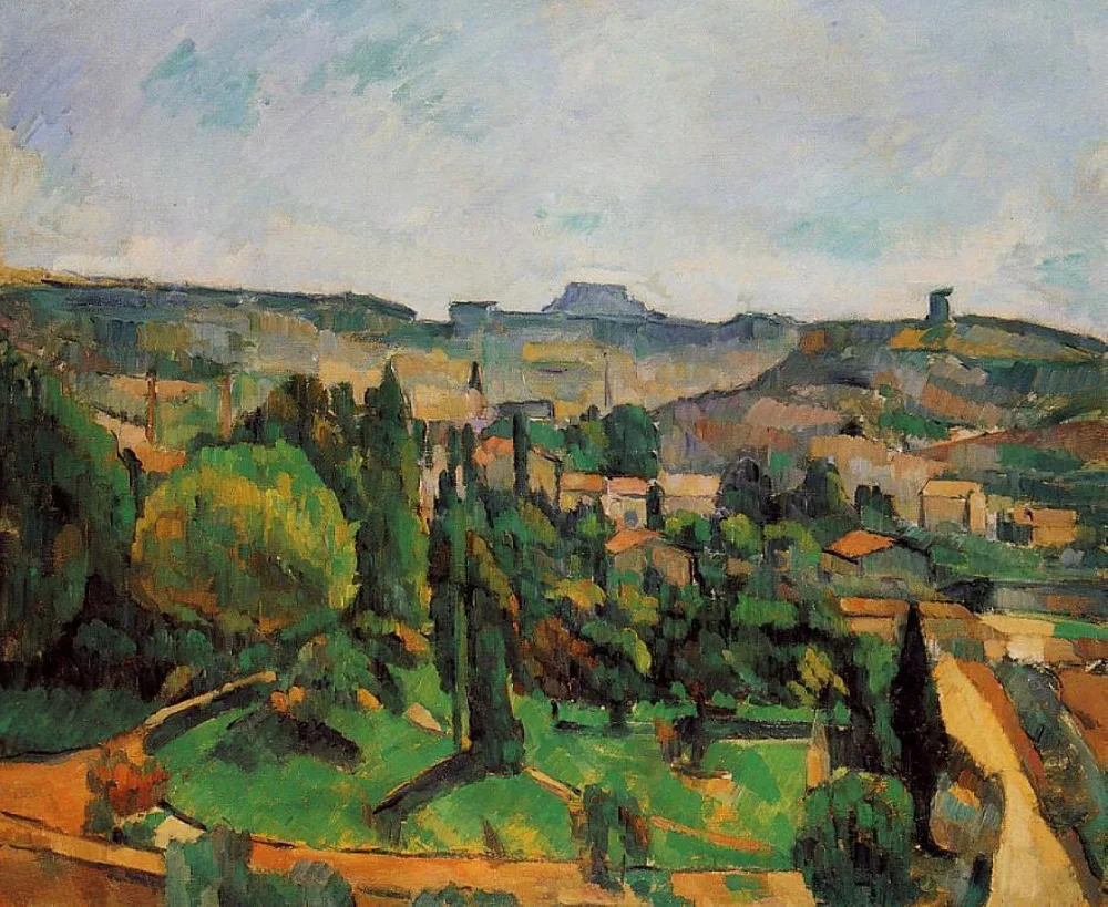 

100% hand made Oil Painting Reproduction on linen canvas, ile-de-france-landscape-1880 by paul Cezanne,landscape oil paintings