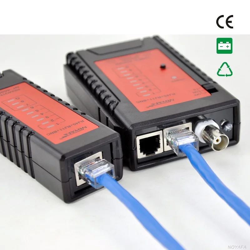 NF468BL тестер RJ45 RJ11 кабель с байонетным коаксиальным разъемом сеть трекеров Кабельный тестер сети Ethernet сетевой тестер