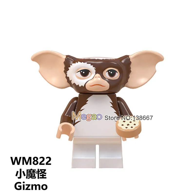 Ly Одиночная История игрушек Gremlins Gizmo Stitch Super Mario Alien E.T. Строительные блоки с Эллиотом - Цвет: Абрикосовый