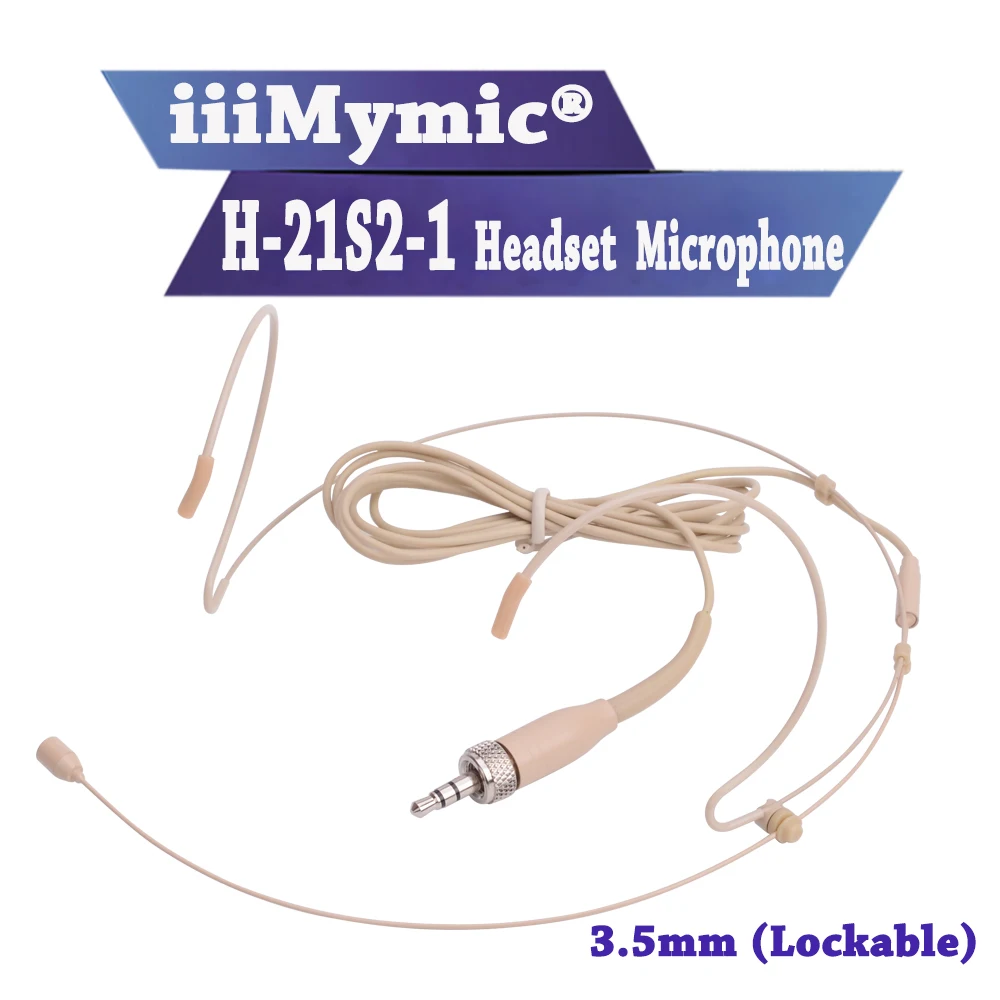 IiiMymic H-21S2-1 3,5 мм разъем гарнитура для Sennheiser беспроводной корпус-пакет передатчик головной убор микрофон винт Блокировка пластиковая коробка