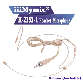 

iiiMymic H-21S2-1 3.5mm Plug Headset For Sennheiser Wireless Body-Pack Transmitter Headworn Microphone Screw Locking Plastic Box