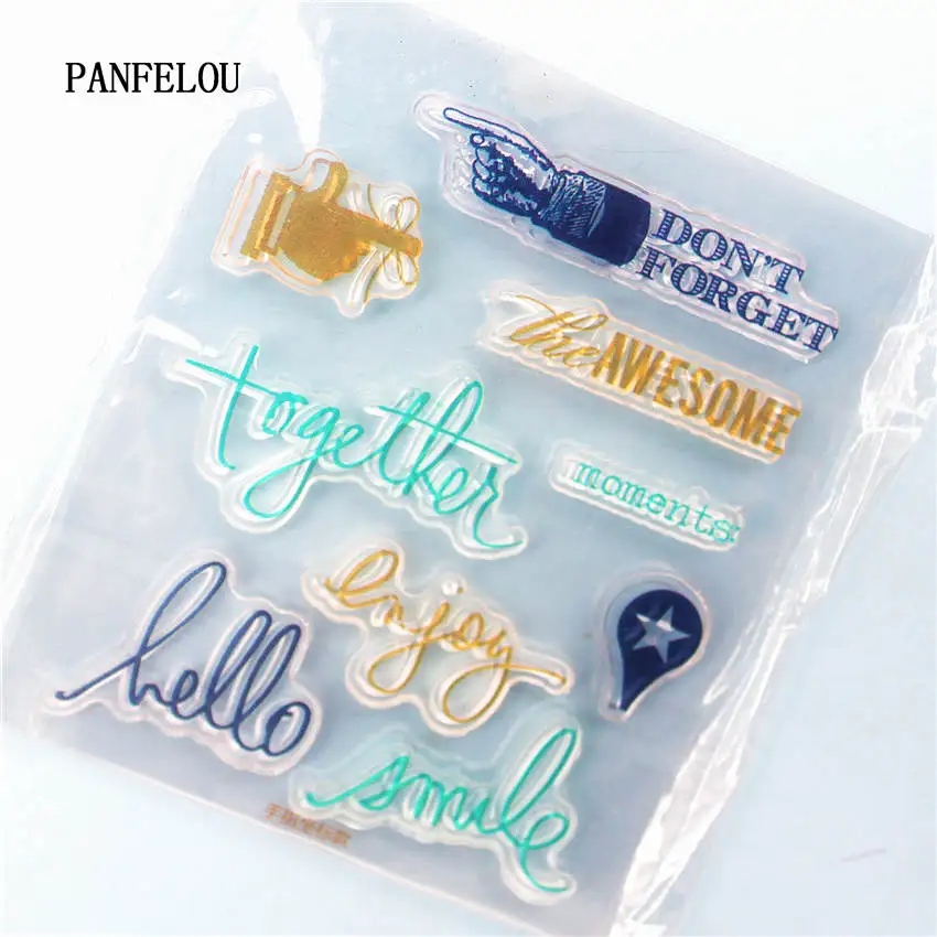 PANFELOU Yellow gestures Clear Stamp DIY Silicone Seals Scrapbooking/Card Making/Photo Album Decoration Supplies sheets | Дом и сад