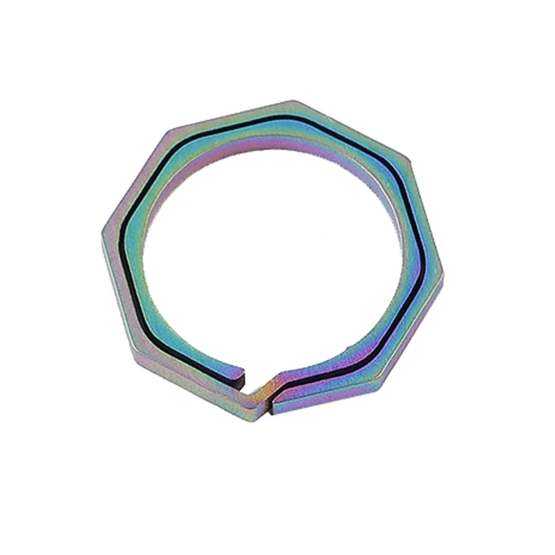 التكتيكية مفتاح سلسلة النقي titanium مضاد للسرقة لص سلامة المفاتيح المشي التخييم السفر حلقة رئيسية في الهواء الطلق أدوات