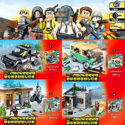 

2018 NEW PUBG FPS Game MILITARY Winner Winner Chicken Dinner Soldier Army SWAT Building Blocks Figures Educational Toys Boys Set