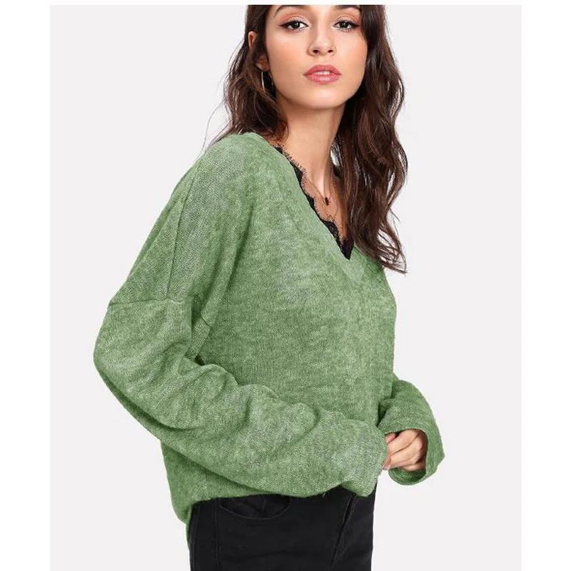 Nagodo Cashmere Sweater Women 2019 New Sweet Knit Pullovers Casual V-neck Off Shoulder Lace Side Sweaters Mujer Pull Femme Nagodo Cashmere Sweater Women 2019 New Sweet Knit Pullovers Casual V-neck Off Shoulder Lace Side Sweaters Mujer Pull Femme