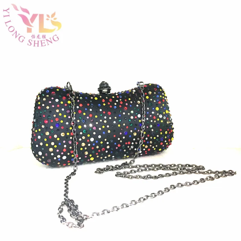 Ladies Party Handbags Multi Black Clutch Evening Bag Purely Handmade