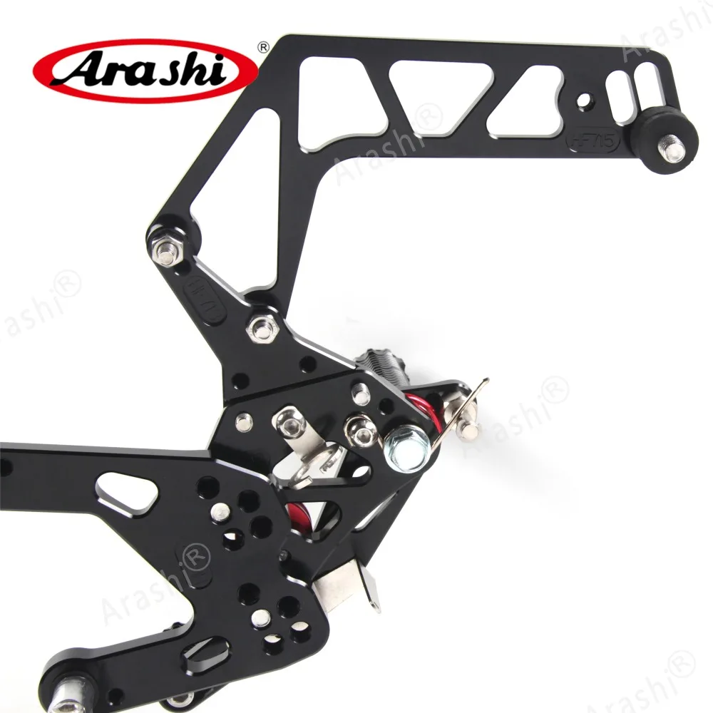 Arashi Мотоцикл Регулируемые подножки для YAMAHA YZF R1- ЧПУ подножка мотоциклиста Rearset YZF-R1 R1M R1S RN32 части